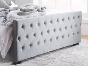 Land Of Beds Soprano Grey Fabric Bed Frame3