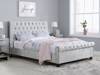 Land Of Beds Rhapsody Silver Grey Fabric King Size Bed Frame1
