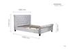 Land Of Beds Rhapsody Silver Grey Fabric Bed Frame9