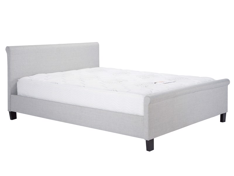 Land Of Beds Opus Grey Fabric Bed Frame5
