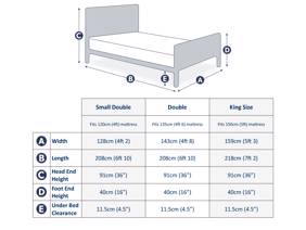 Land Of Beds Opus Grey Fabric Bed Frame6