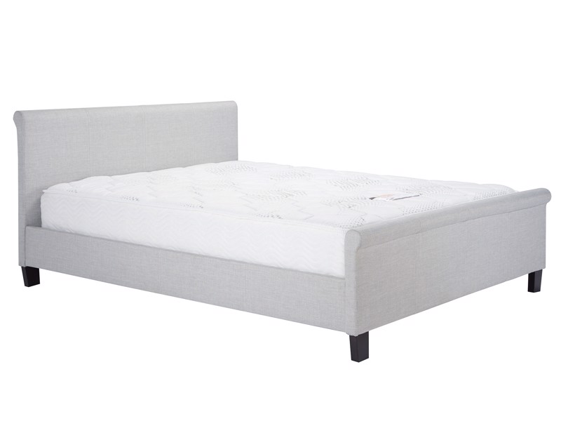 Land Of Beds Opus Grey Fabric King Size Bed Frame4