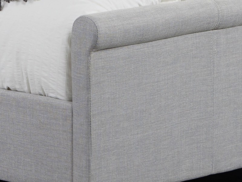 Land Of Beds Opus Grey Fabric Bed Frame5