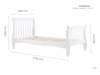 Land Of Beds Alto White Wooden Bed Frame5