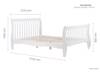 Land Of Beds Alto White Wooden Bed Frame6