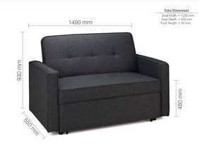 Land Of Beds Gospel 2 Seater Sofa Bed5