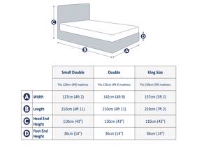 Land Of Beds Quartet Black Fabric Ottoman Bed10