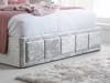 Land Of Beds Quartet Steel Grey Fabric Small Double Ottoman Bed4