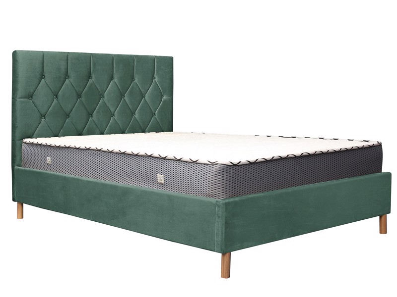 Land Of Beds Tempo Green Fabric Ottoman Bed5