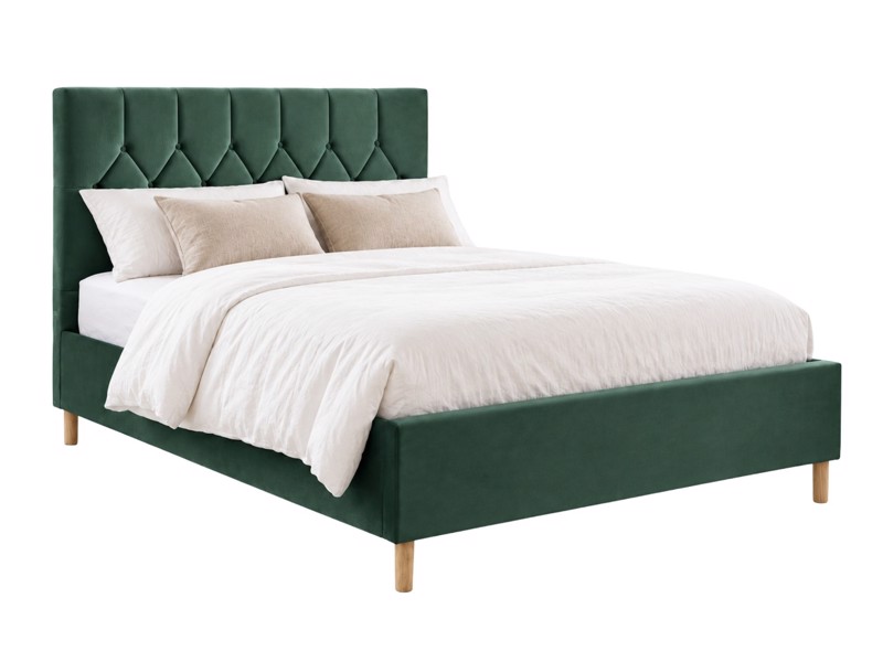 Land Of Beds Tempo Green Fabric Ottoman Bed5