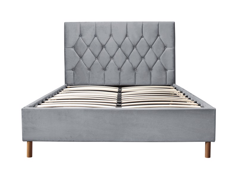Land Of Beds Tempo Grey Fabric Ottoman Bed3