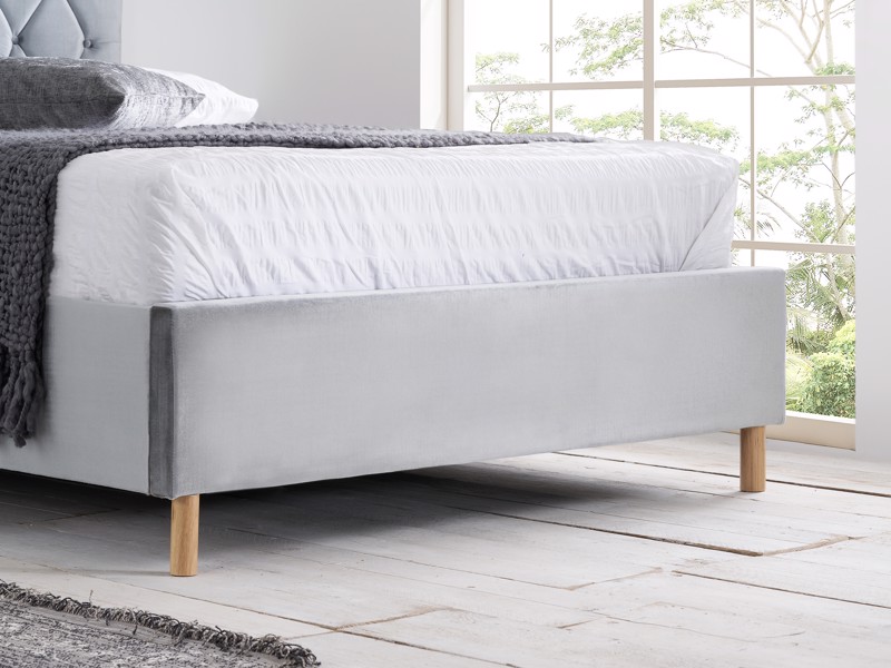Land Of Beds Tempo Grey Fabric Ottoman Bed6