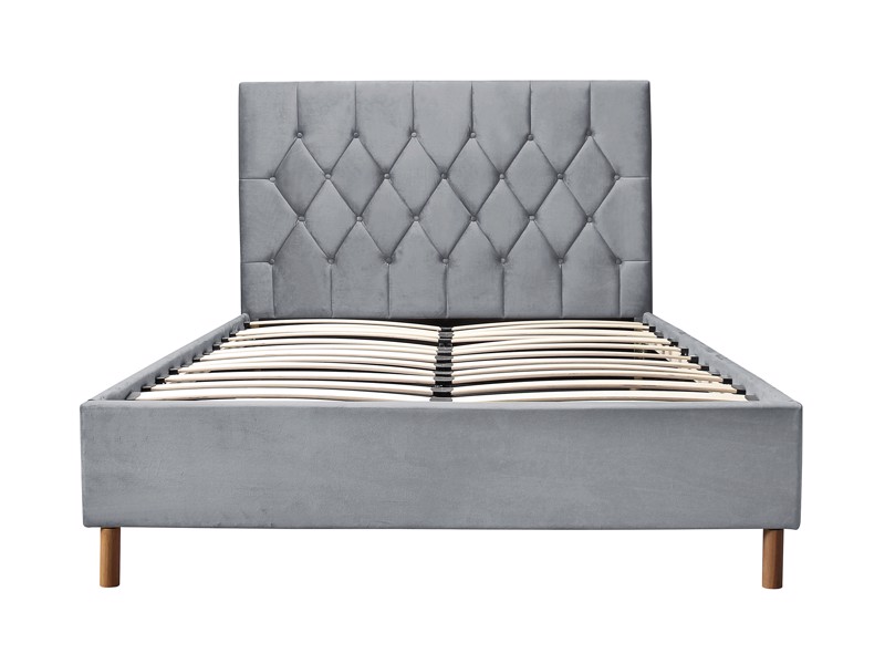 Land Of Beds Tempo Grey Fabric King Size Ottoman Bed9