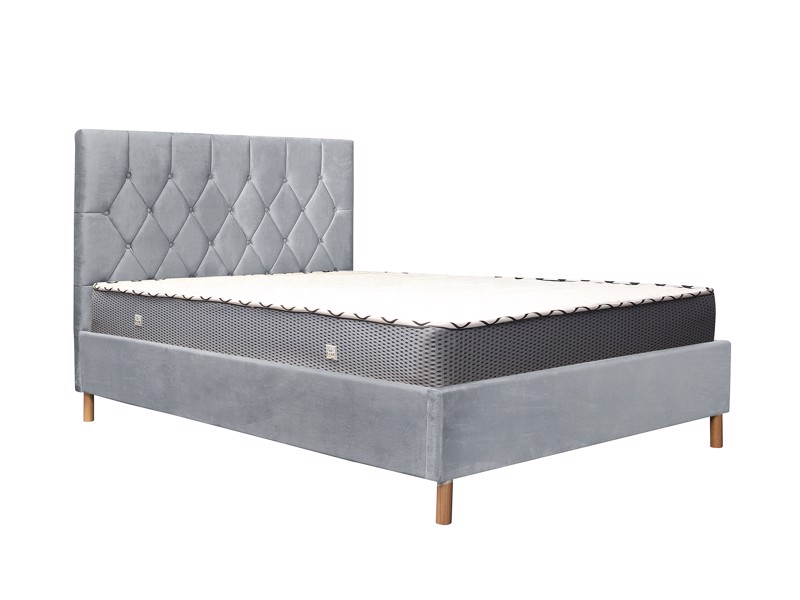 Land Of Beds Tempo Grey Fabric Small Double Ottoman Bed5