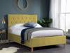 Land Of Beds Tempo Mustard Fabric Ottoman Bed1