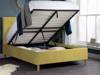 Land Of Beds Tempo Mustard Fabric Ottoman Bed4