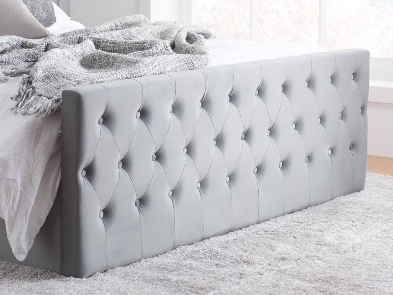 Land Of Beds Waltz Grey Fabric Ottoman Bed7