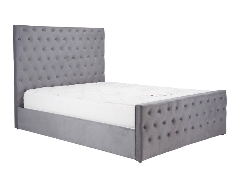 Land Of Beds Waltz Grey Fabric Ottoman Bed3