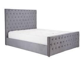 Land Of Beds Waltz Grey Fabric Ottoman Bed3
