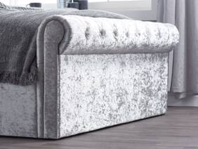 Land Of Beds Rhapsody Silver Grey Fabric Ottoman Bed5