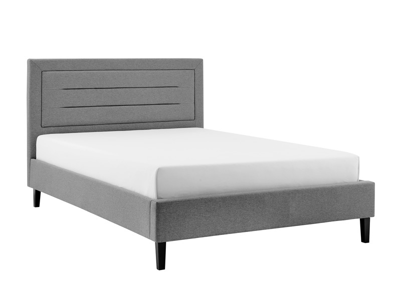Land Of Beds Danbury Grey Fabric Bed Frame5