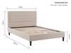 Land Of Beds Danbury Biscuit Fabric Double Bed Frame5