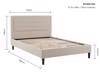 Land Of Beds Danbury Biscuit Fabric Double Bed Frame6
