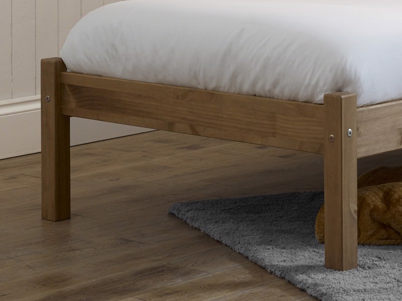 Land Of Beds Chia Pine Finish Wooden Bed Frame4