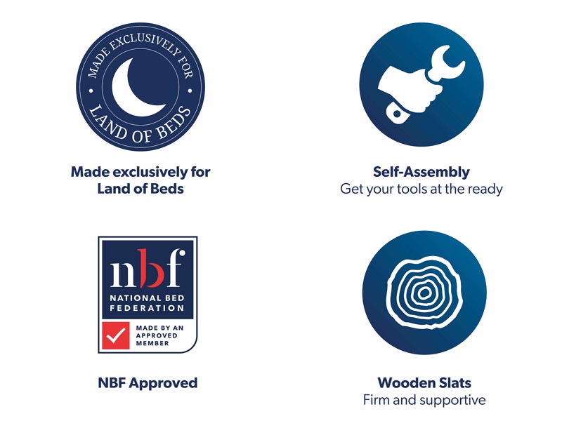 Land Of Beds Chia Pine Finish Wooden Bed Frame7