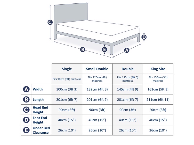 Land Of Beds Chia Pine Finish Wooden Small Double Bed Frame4