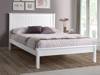 Land Of Beds Caraway White Low Footend Wooden King Size Bed Frame1