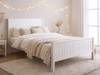 Land Of Beds Caraway White High Footend Wooden Bed Frame1