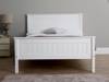 Land Of Beds Caraway White High Footend Wooden Bed Frame3