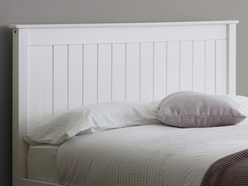 Land Of Beds Caraway White High Footend Wooden Small Double Bed Frame2