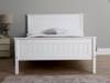 Land Of Beds Caraway White High Footend Wooden Small Double Bed Frame3