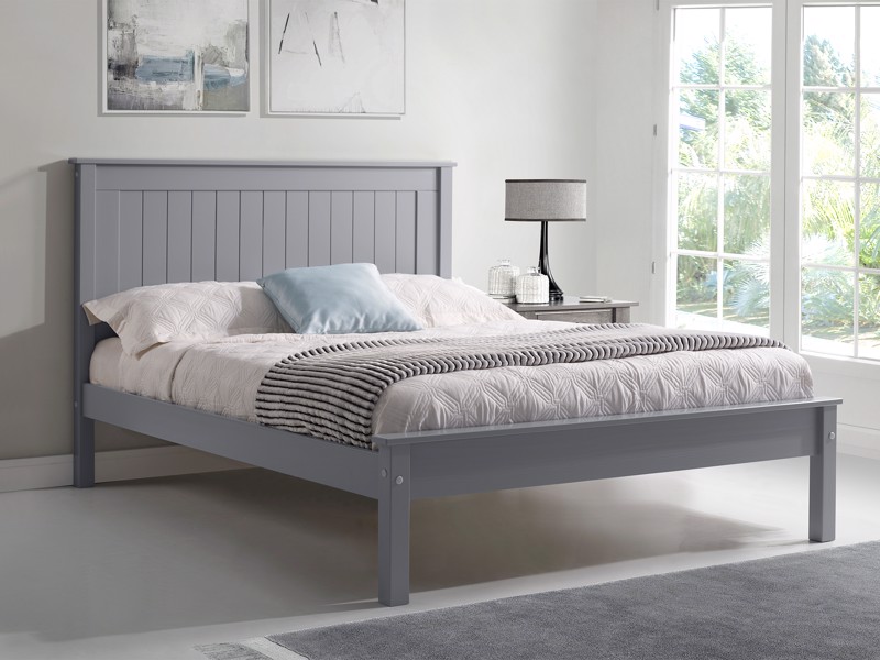 Land Of Beds Caraway Grey Low Footend Wooden Bed Frame1