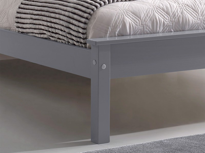Land Of Beds Caraway Grey Low Footend Wooden Bed Frame4