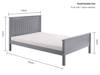 Land Of Beds Caraway Grey High Footend Wooden Bed Frame6