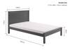 Land Of Beds Caraway Dark Grey Low Footend Wooden Single Bed Frame6