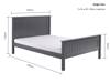 Land Of Beds Caraway Dark Grey High Footend Wooden Bed Frame5