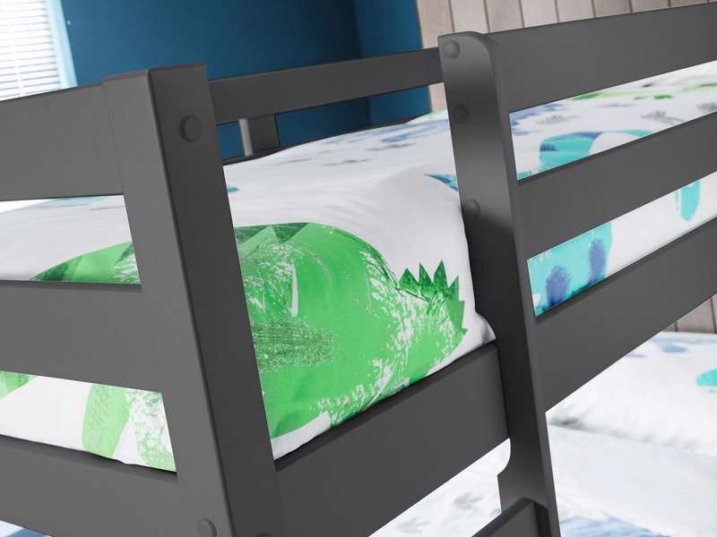 Land Of Beds Carnaby Dark Grey Wooden Bunk Bed3