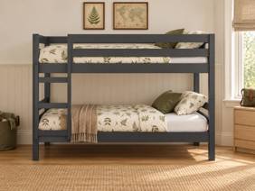 Land Of Beds Carnaby Dark Grey Wooden Bunk Bed3