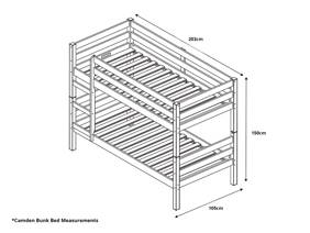 Land Of Beds Carnaby Dark Grey Wooden Bunk Bed5