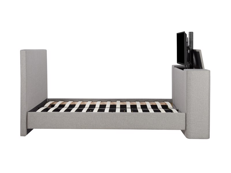 Land Of Beds Delia Grey Fabric TV Bed2