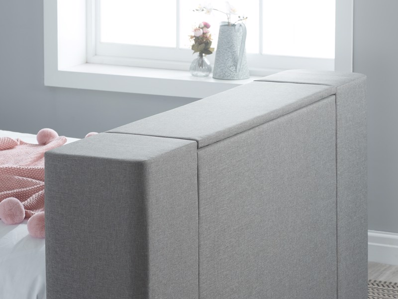 Land Of Beds Delia Grey Fabric TV Bed2