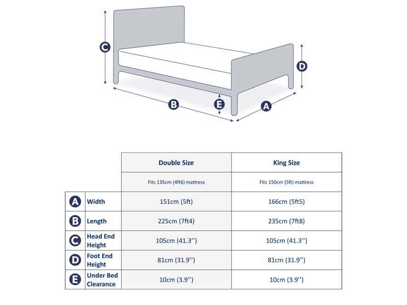Land Of Beds Delia Grey Fabric TV Bed9