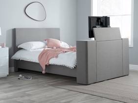 Land Of Beds Delia Grey Fabric TV Bed1