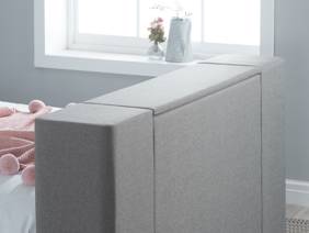 Land Of Beds Delia Grey Fabric TV Bed2
