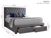 Land Of Beds Fillmore Grey Fabric King Size Bed Frame6