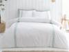 Bianca Fine Linens Embroidery Leaf Super King Size Duvet Cover Set1